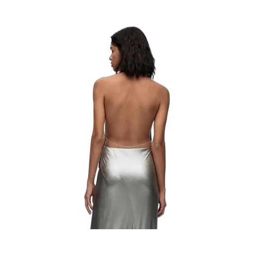 Draped Top In Laminated Jersey