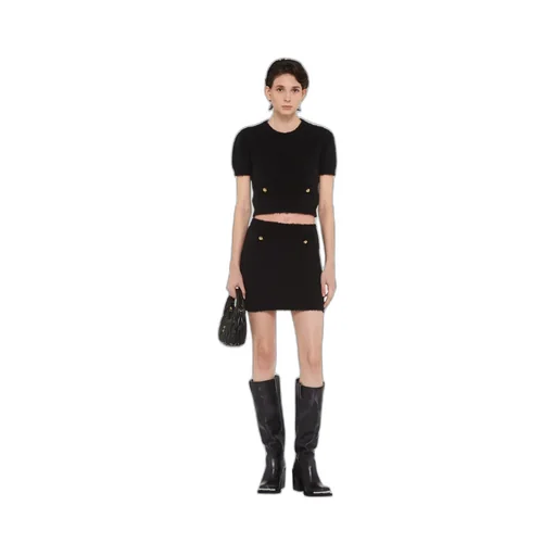 Miu Miu High-Rise Bouclé Skirt