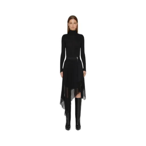 Asymmetrical Pleated Skirt