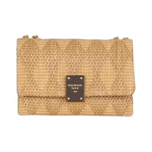 1945 Soft Small Bag In Leather And Raffia