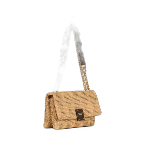 1945 Soft Small Bag In Leather And Raffia