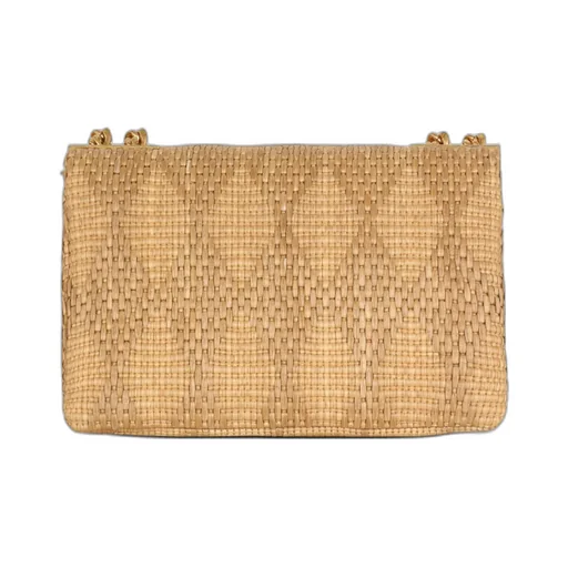 1945 Soft Small Bag In Leather And Raffia