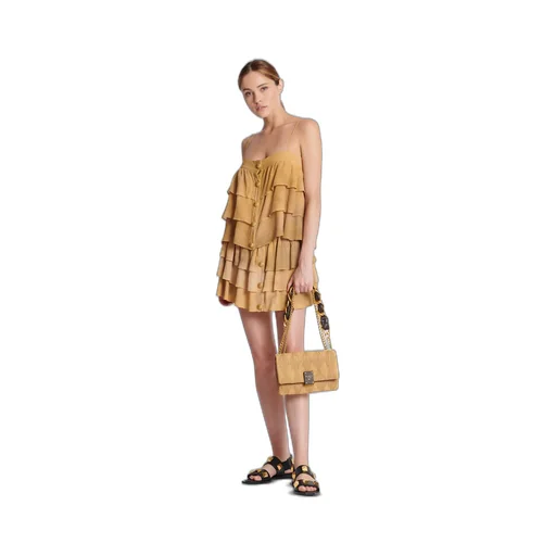 1945 Soft Small Bag In Leather And Raffia