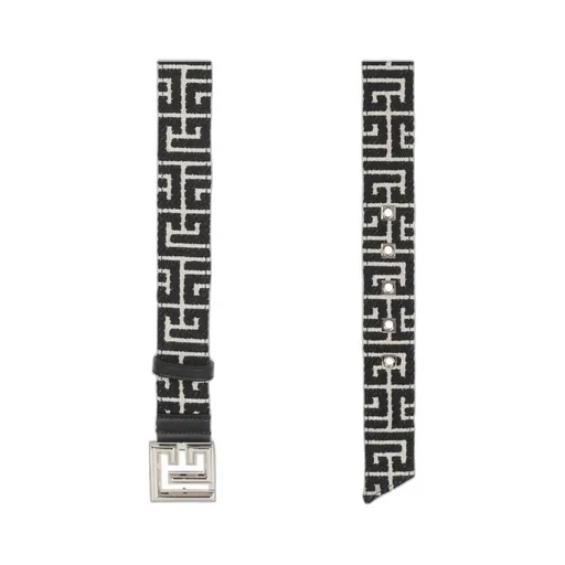 Balmain Monogrammed Buckle Belt