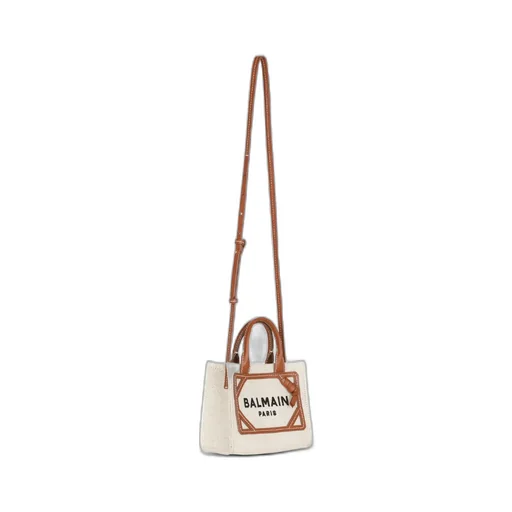 B-Army Mini Canvas Shopping Bag With Leather Inserts