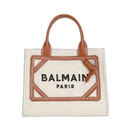 B-Army Mini Canvas Shopping Bag With Leather Inserts
