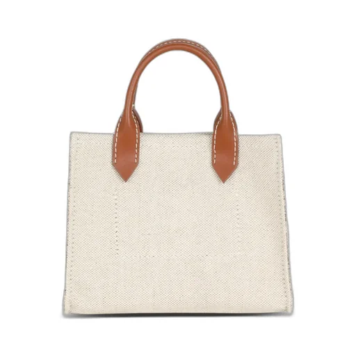 B-Army Mini Canvas Shopping Bag With Leather Inserts