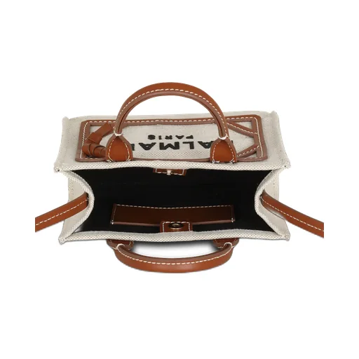 B-Army Mini Canvas Shopping Bag With Leather Inserts