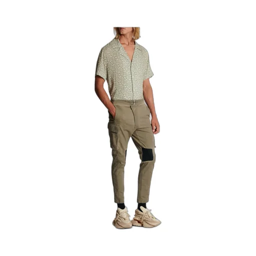 Cotton Cargo Trousers With Inserts