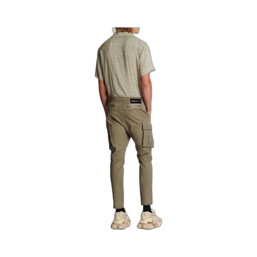 Cotton Cargo Trousers With Inserts