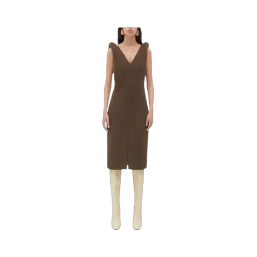 Logo V-Neck Dress