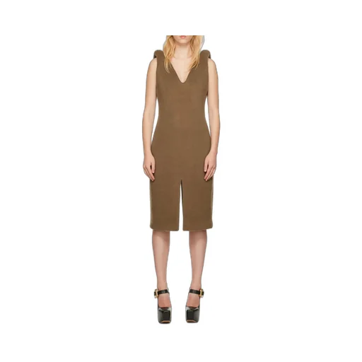 Logo V-Neck Dress