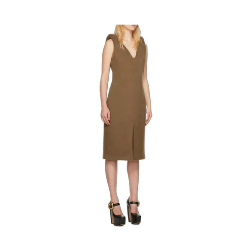 Logo V-Neck Dress