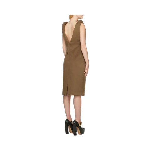 Logo V-Neck Dress