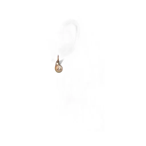 Logo-Embossed Pearl Earring