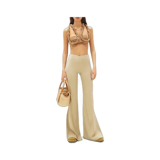 Jacquemus Soffio Mid-Rise Flared Pants