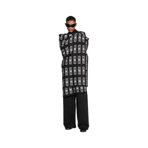 Sciarpa Plaid Bb Icon Da Uomo In Nero