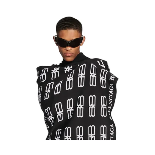 Sciarpa Plaid Bb Icon Da Uomo In Nero