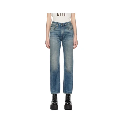 Washed Cropped Jeans