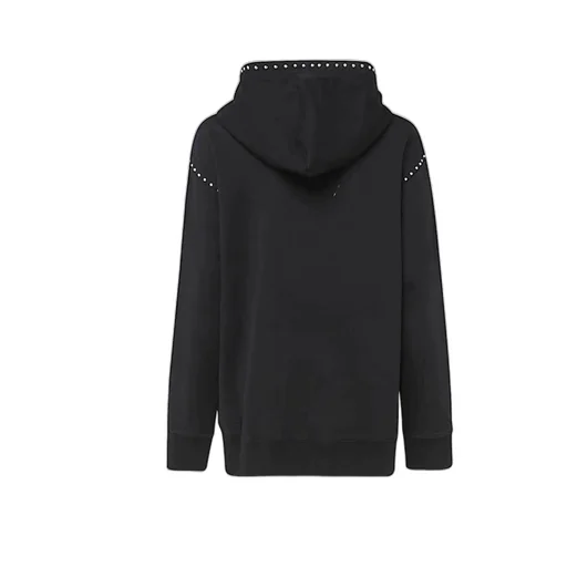 Stud-Embellished Cotton Hoodie
