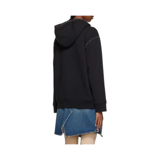 Stud-Embellished Cotton Hoodie