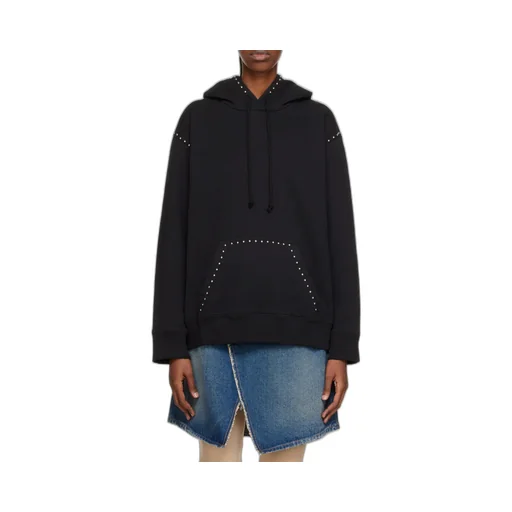Stud-Embellished Cotton Hoodie
