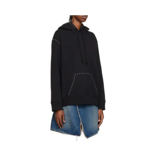 Stud-Embellished Cotton Hoodie