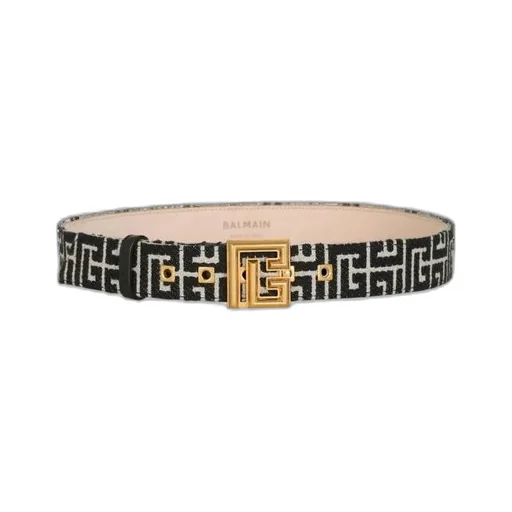 Balmain Pb Monogrammed Jacquard Belt