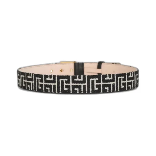 Balmain Pb Monogrammed Jacquard Belt