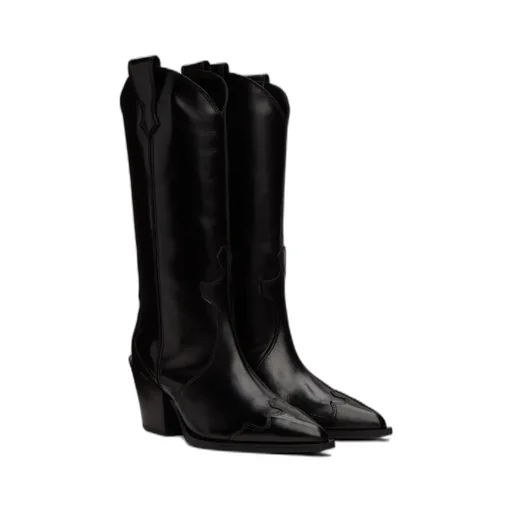 70Mm Pointed-Toe Leather Boots