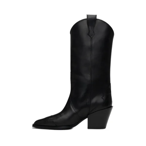 70Mm Pointed-Toe Leather Boots