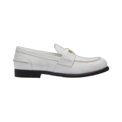 Miu Miu Logo Detailed Slip-On Penny Loafers