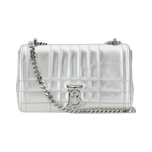 Burberry Logo Plaque Quilted Crossbody Bag