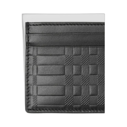 Embossed Check Leather Cardholder