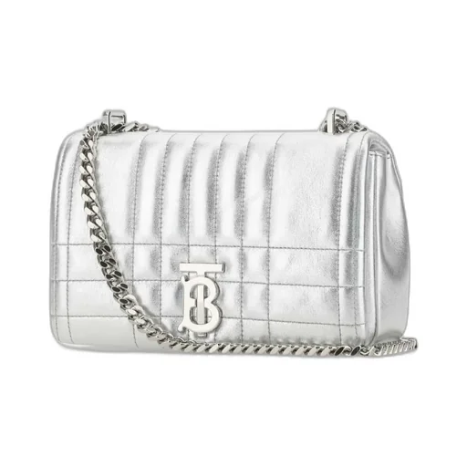Burberry Logo Plaque Quilted Crossbody Bag
