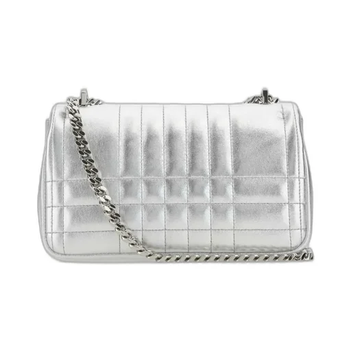 Burberry Logo Plaque Quilted Crossbody Bag