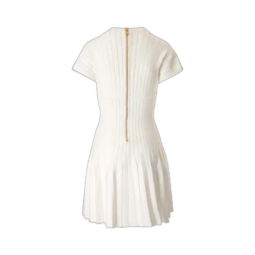 Pleated Mesh Mini Dress