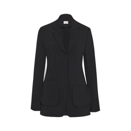 Patch-Pocket Long Blazer