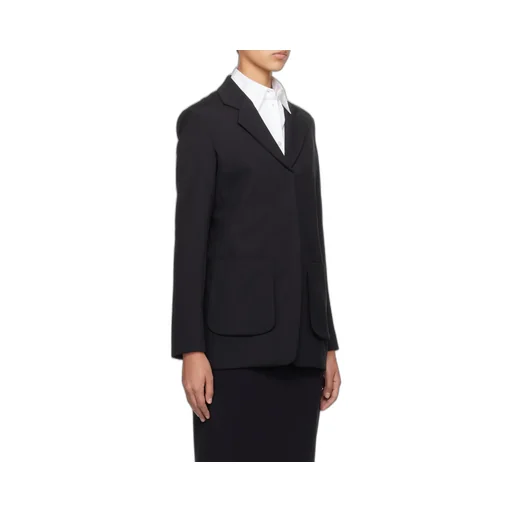 Patch-Pocket Long Blazer