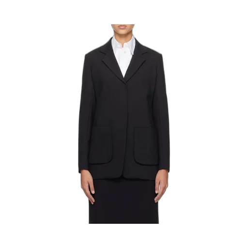Patch-Pocket Long Blazer