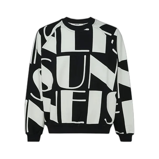 Printed Round-Neck Sweater