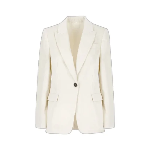 Ribbed Single-Breasted Blazer