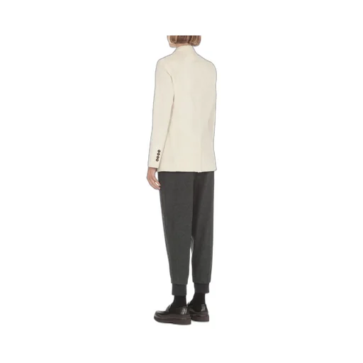 Ribbed Single-Breasted Blazer