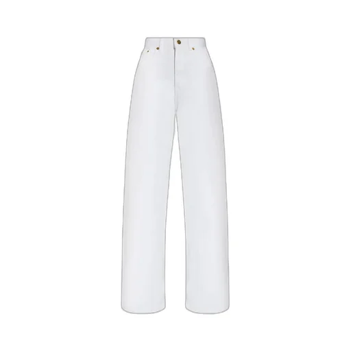 Wide-Leg Jeans In White Bull Denim