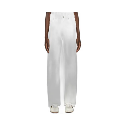 Wide-Leg Jeans In White Bull Denim