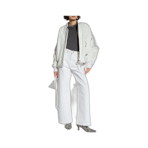 Wide-Leg Jeans In White Bull Denim