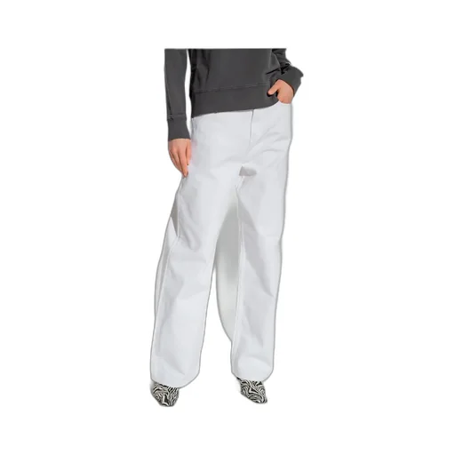 Wide-Leg Jeans In White Bull Denim