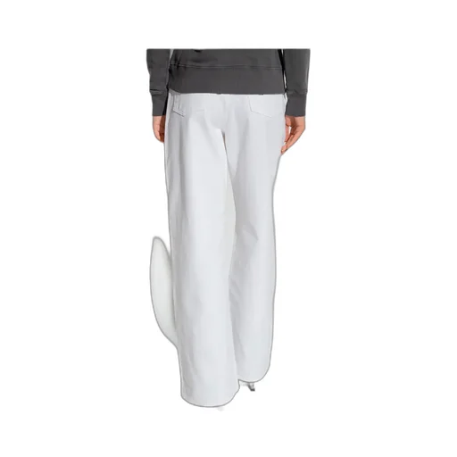 Wide-Leg Jeans In White Bull Denim