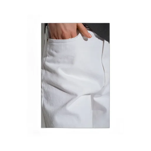Wide-Leg Jeans In White Bull Denim