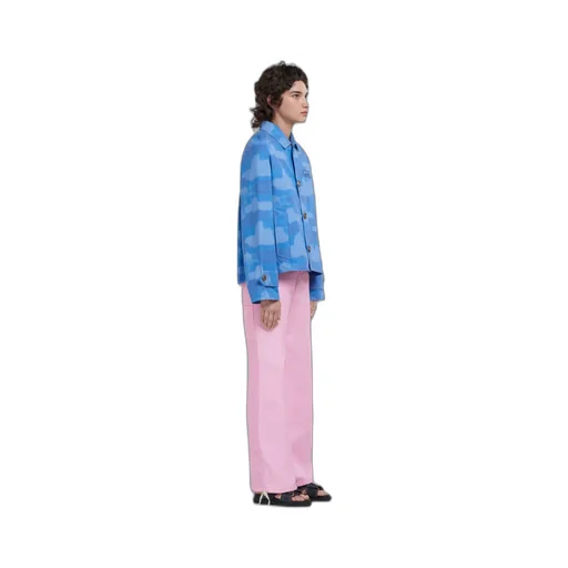 Marni Logo-Embroidered High-Waist Trousers